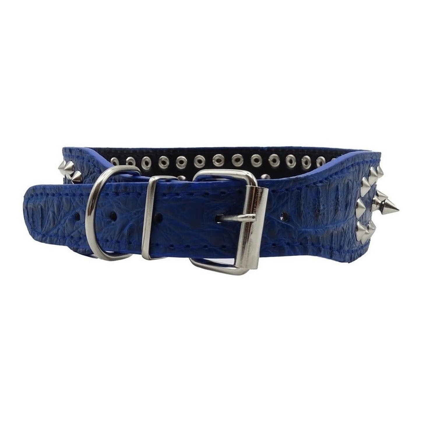 Collar Cuerina Con Púas Para Perros 58 Cm Reforzado Talla M