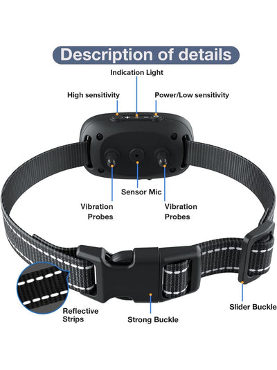 Collar de entrenamiento anti ladrido con vibracion