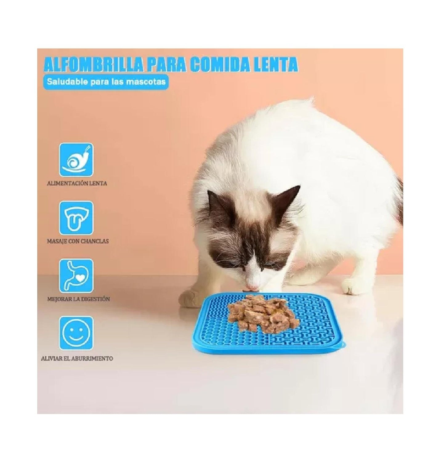 Plato Antiestrés para Mascotas Alimentación Lenta en Pata