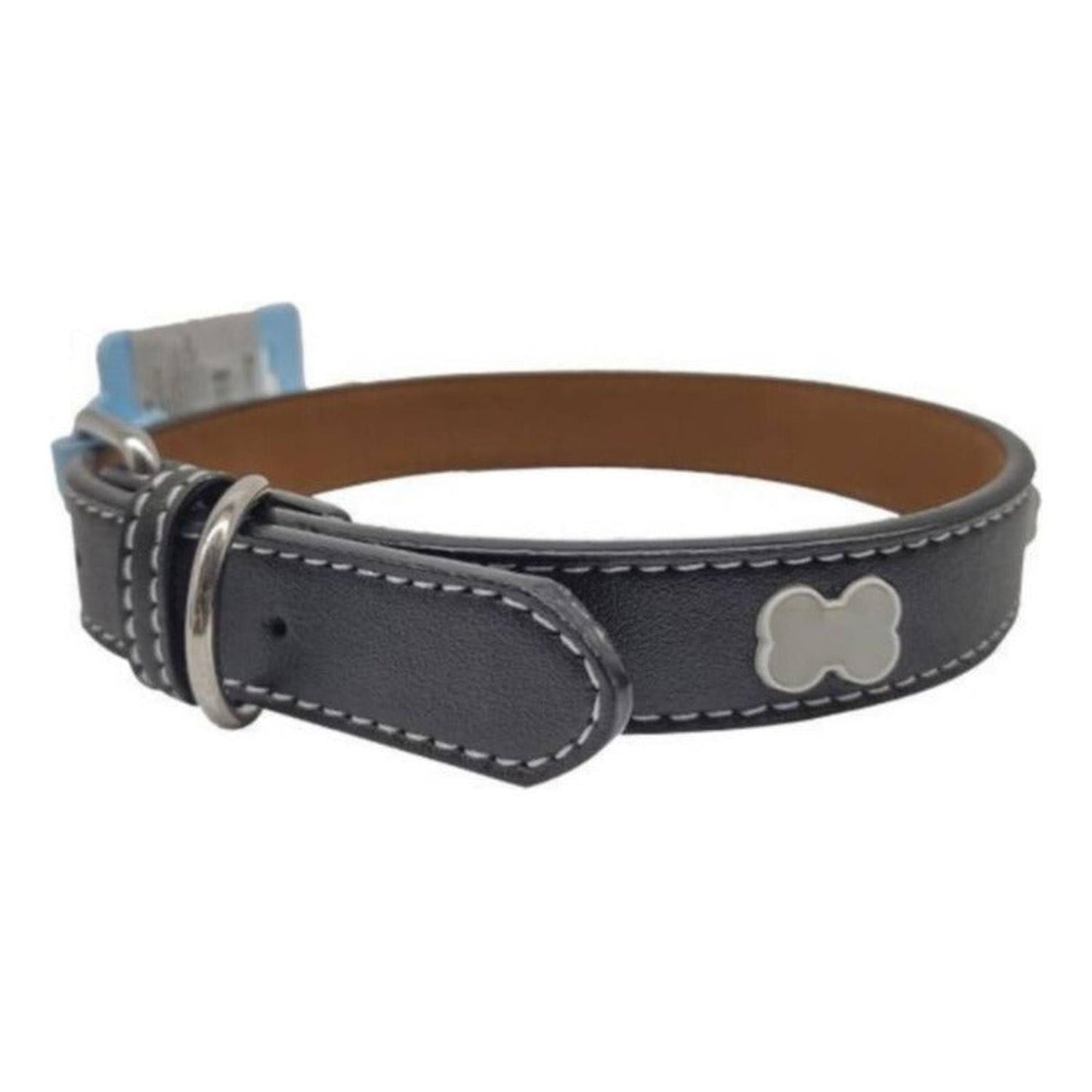 Collar Para Perros Con Hebilla Diseño Huesitos 37 X 1.5 Cm