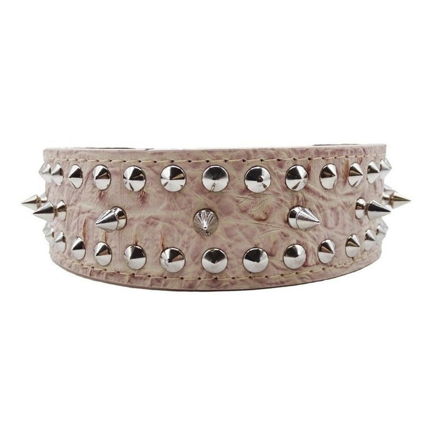 Collar Cuerina Con Púas Para Perros 58 Cm Reforzado Talla M