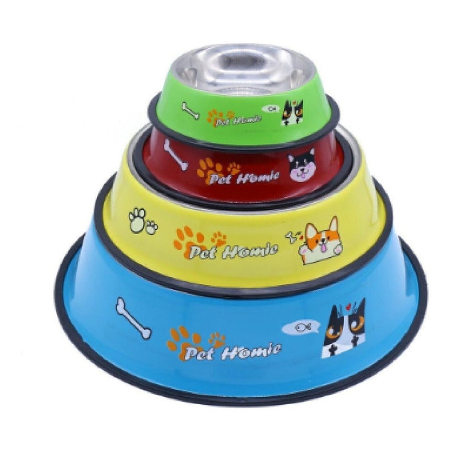 Plato De Alimentación Acero Inoxidable Para Mascotas - M