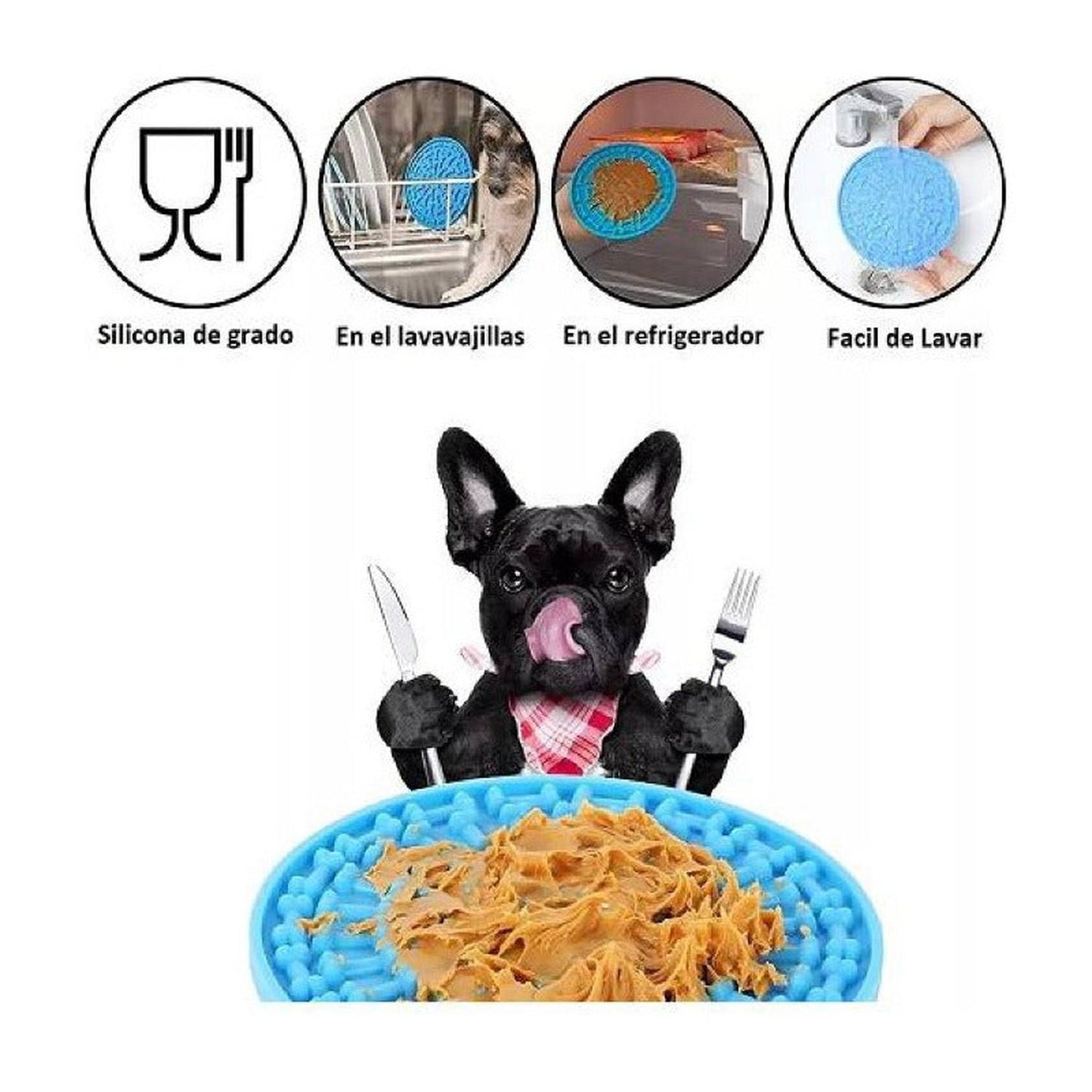 Plato Alfombrillas De Alimentación Anti Estrés Para Mascotas