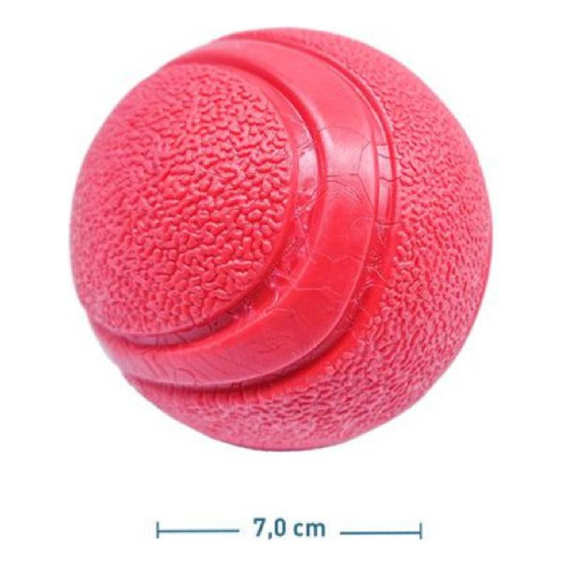 Pelota Rigida Para Perros Texturizada Resistente 6 Cm